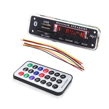 Wireless Bluetooth 5V 12V MP3 Decoder Board MP3 Audio Player Module Support USB SD AUX FM Audio Radio Module For Car accessories doitop built in bluetooth wall mount cd player prenatal audio english repetition learning machine support cd aux usb fm play hot