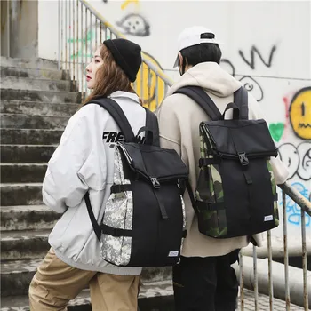

Graffiti Laptop Backpack Men Japan School Bag Teenage Boys Large Camouflage Printing Backpacks Buckle Travel Bags Mochila