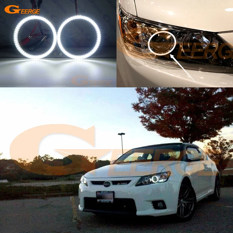 Для scion tc 2011 2012 2013 отличный ультра яркий SMD светодиодный комплект колец ангельские