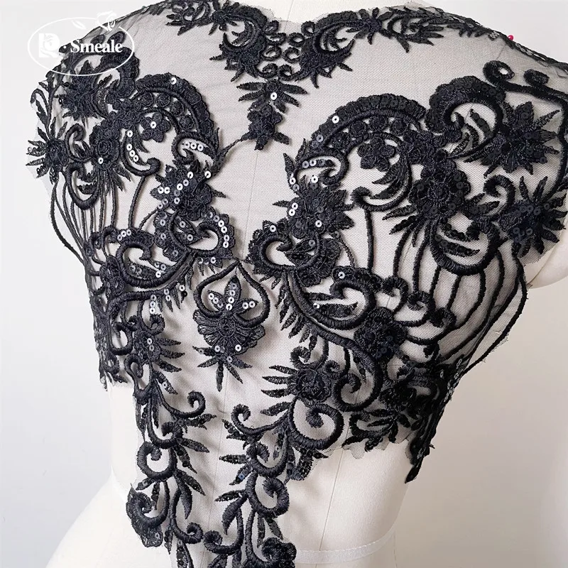 Description Picture 6 of item1Piece/Lot Ivory Sequin Wedding Patch Lace Lace Flower Hollow Sexy DIY Accessories RS2485