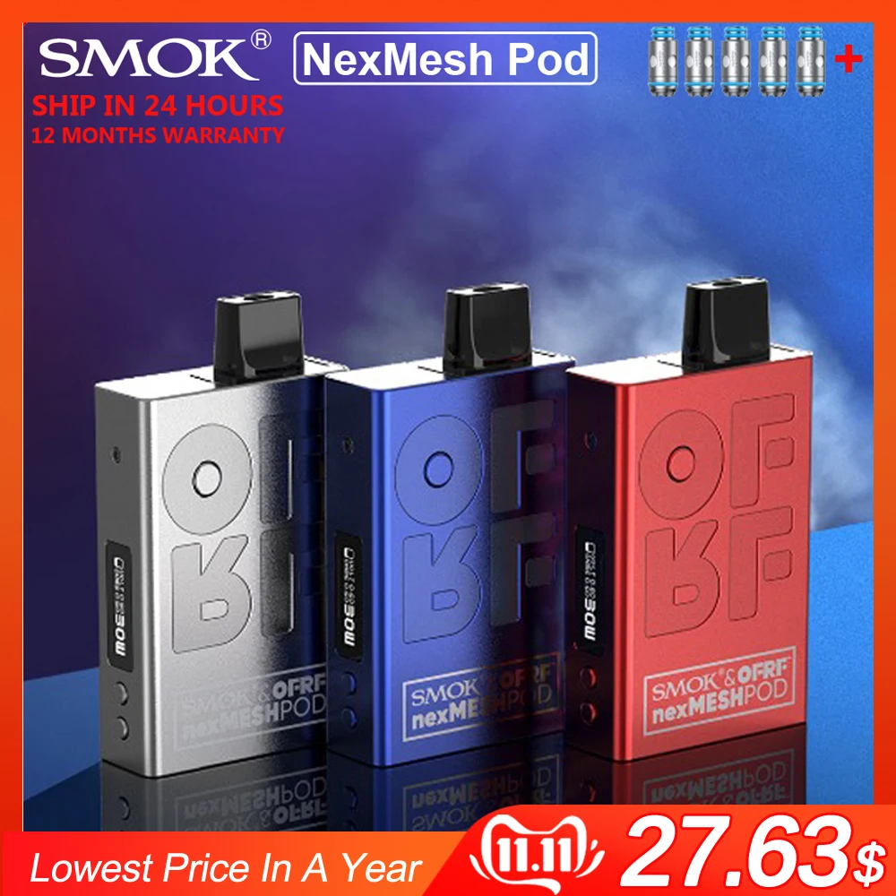 Оригинальный набор SMOK NexMesh Pod электронная сигарета вейп аккумулятор 1200 мАч с
