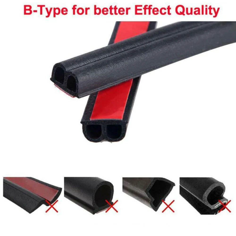

Car Rubber Seal Strip Universal Door Edge Soundproofing Waterproof Dustproof Car Decoration Accessories Car Trim