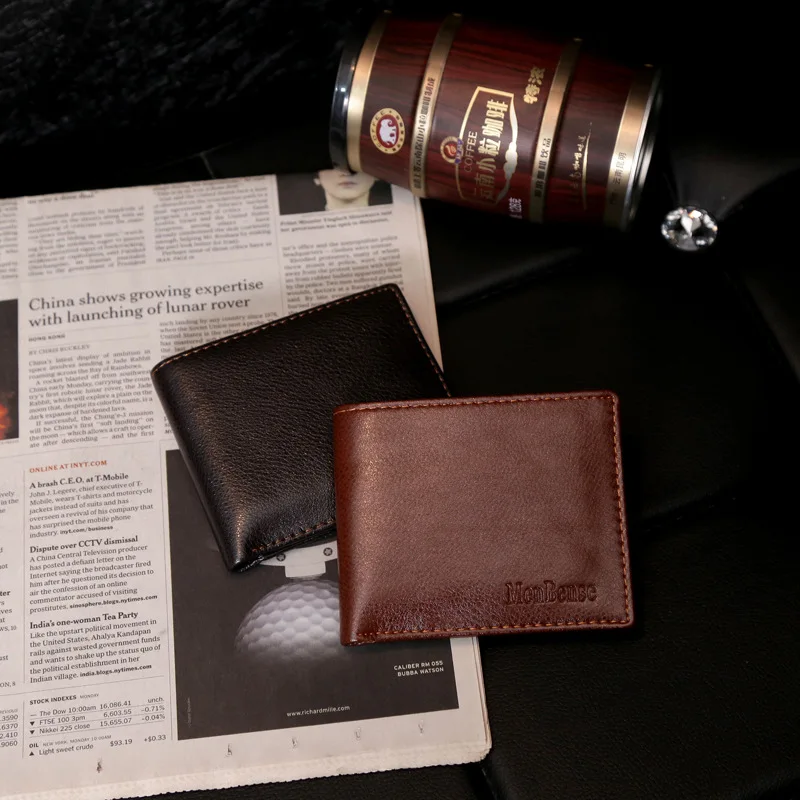Men Business Wallet Short Paragraph Coin Purse Multi-card Position Billfold Wallet Credit Card Bag Casual Men Wallet