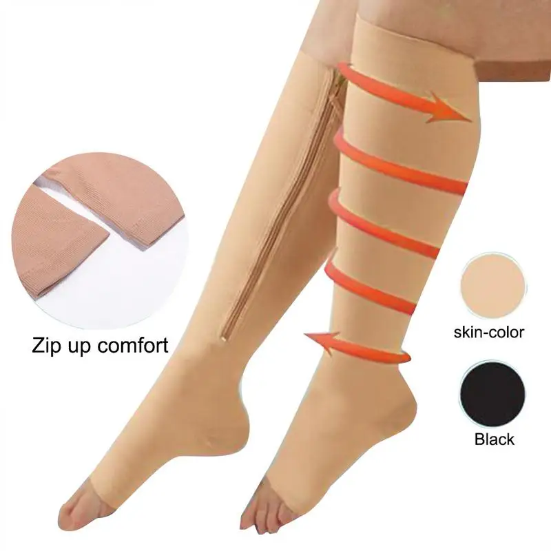 Мужские сжигающие жир носки на молнии функциональные компрессионные тонкие носки Спящая красавица для коррекции ног носки для предотвращения варикозного расширения вен спортивные носки