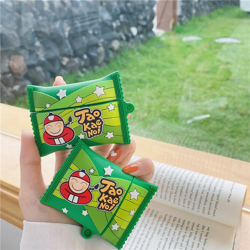 

3D Cute Nori Silicone Earphone Cases For Air pods 1/2 Headset Case For Apple Airpods Pro 3 Cover Headphones Protection Fundas