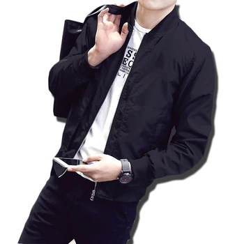 

Summer and autumn men jacket fashion casual jackets and coats black blue red jacket men size s-4xl man tops