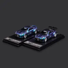 Zaman modeli 1:64 LBWK LB çalışır Nissan GTR R35 bukalemun GT kanat pres döküm Model araba (stokta)