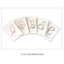 Lot de 5 trombones en forme d'animal de dessin animé, Clips en métal, à la mode et amusants, cinq styles, pour bureau, école