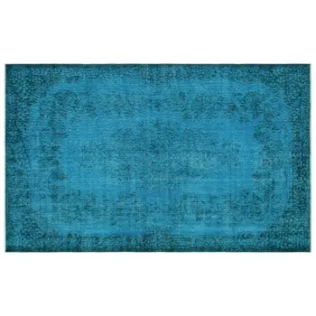 

Handmade Turquoise Vintage Overdyed Turkish Area Rug 174x280 Cm-5'9''X9'2''