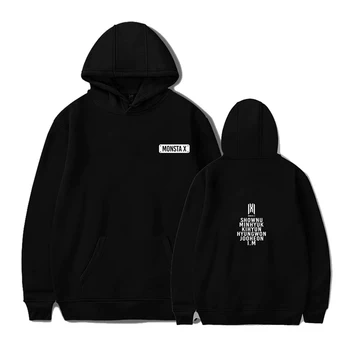

Kpop MONSTA X Christmas Party Concert Support Hoodies Thick Hooded Sweatshirts MONSTA X Plus Size Pullovers Fans Collection