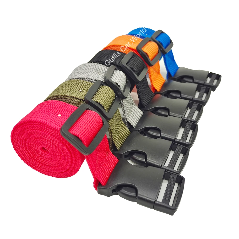 1.5M Buckle Tie-Down Cargo Straps Car Motorcycle Bike PP Buckle Tow Rope Strong Card Belt for Luggage Bag