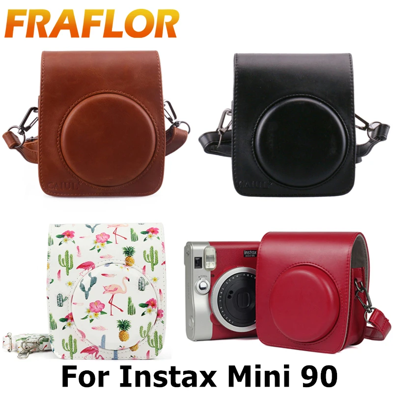 For FUJIFILM Instax Mini 90 Neo Classic Camera Case PU Leather