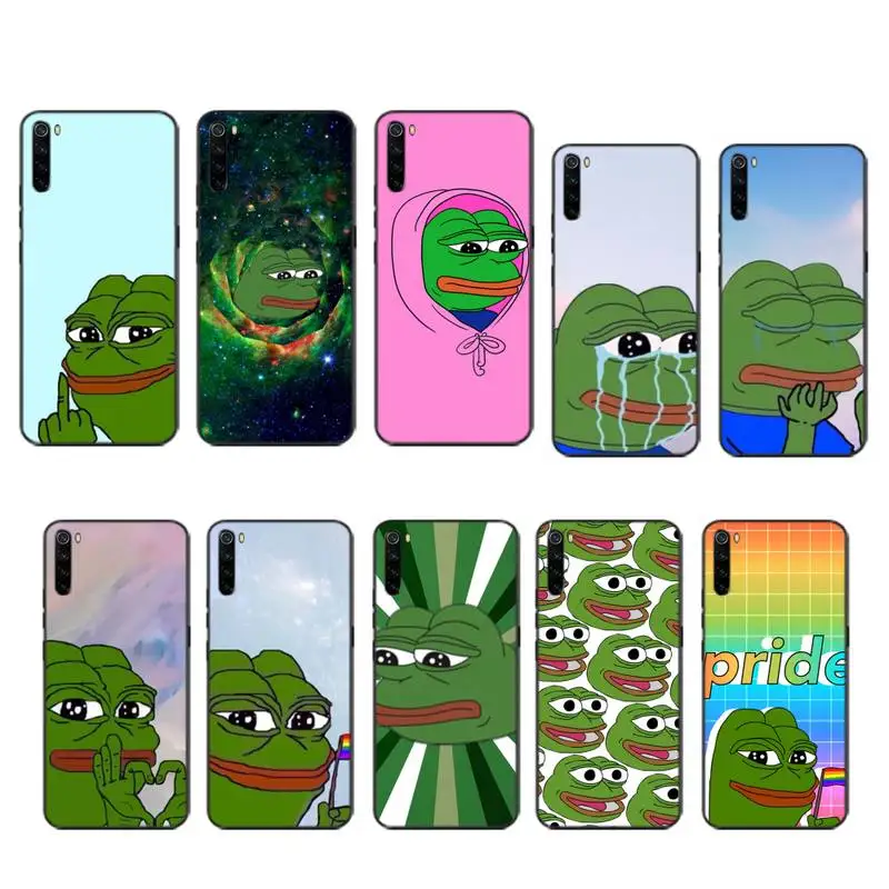 Мультяшный чехол лягушка Pepe оболочка Чехлы футляр для Xiaomi Note Max Mi 7 8 9se Redmi 7a 8t 9 10 Pro