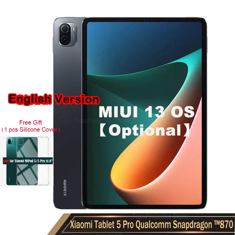 Планшет Mi Pad 5 Pro 11 дюймов 2021 K LCD Snapdragon 2 6/8 ГБ ОЗУ 870/128 Гб ПЗУ 256 мАч английская версия