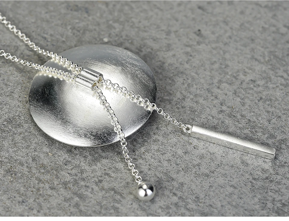 Lotus Fun реальные 925 пробы серебро натуральный драгоценный камень ювелирные украшения Личность Круглый цепочки и ожерелья с подвеск