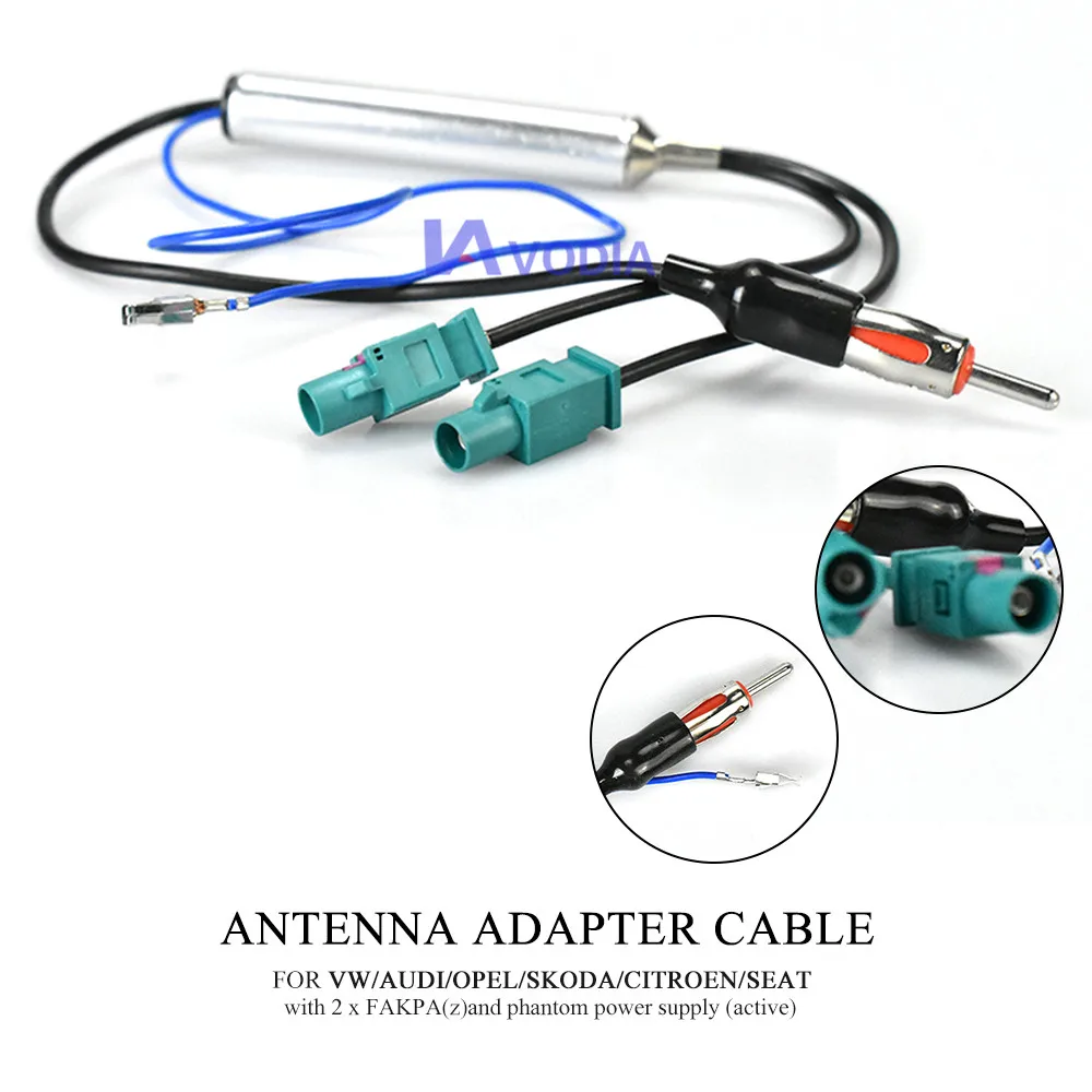 13-009 ISO Aerial Antenna Adapter Cable for AUDI SEAT SKODA VOLKSWAGEN BMW Adaptor Plug |