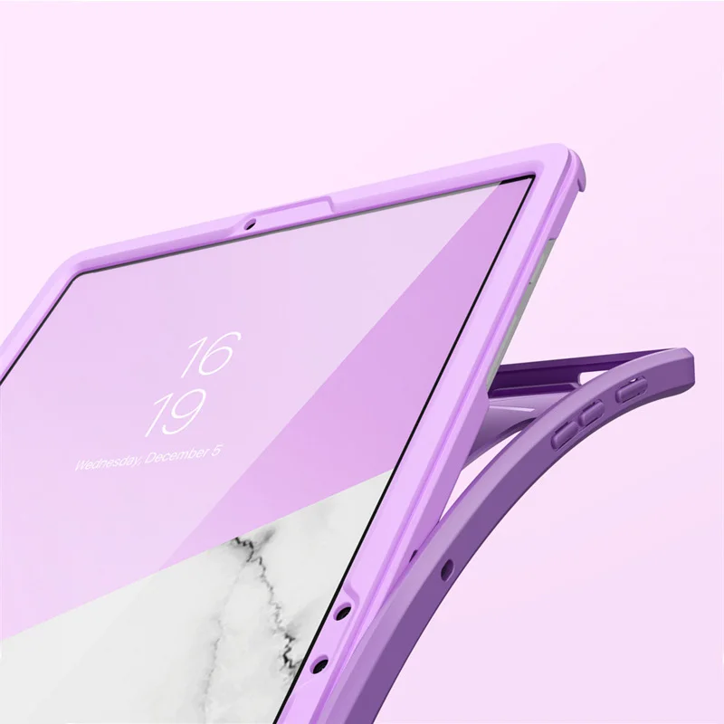 Capa para Samsung Galaxy Tab s7 fe 12.4 Lançamento 2023 Capa Inteligente Cosmo de Corpo Inteligente Três Camadas com Protetor de Tela Embutido - Imagem 2
