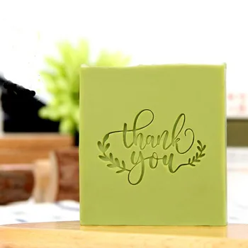 

Thank you Soap Stamp leaf Diy design acrylic handmade soap mold Making Tools chapter patterns