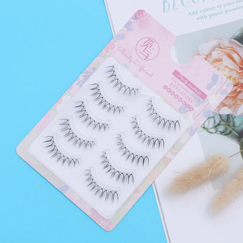 

High-temperature Fiber Sharpening Air False Eyelashes Five Pairs of N09 Handmade Natural Cross single lashes