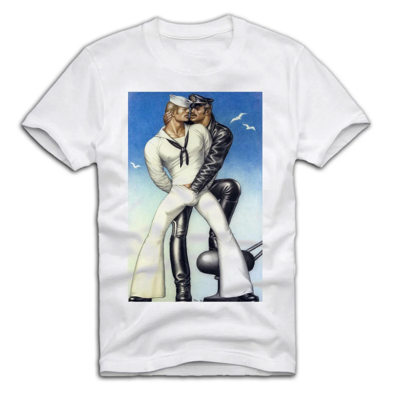 

E1SYNDICATE T-SHIRT LGBT GAY SCHWUL TOM OF FINLAND SAILOR MATROSE COPS KING A491Cool Casual pride t shirt men Unisex