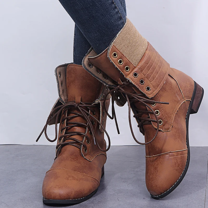 Woman Boots Classic Western Mid Calf Cowboy Boot For Women Retro Cowgirl Boots Low Heels Fashion Women Shoes Platform Botin Muje