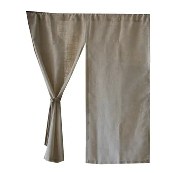 

simple linen door curtain cloth curtain door half partition kitchen bathroom short curtain