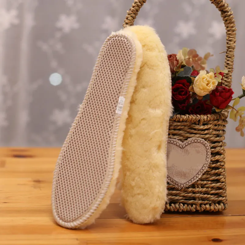 Light Yellow 1 пара зимних теплых шерстяных стелек для женщин и мужчин, дышащие, влагостойкие, теплые, с имитацией меха, толстые стельки, сохраняющие тепло, обувь, стельки - Цвет: Light Yellow