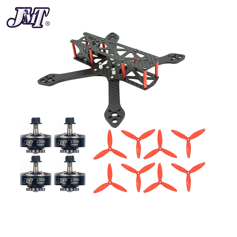 

JMT T220 220mm Carbon Fiber Frame Kit with 2306-2400kv 3-4S Brushless Motors 5043 5 inch Propellers For FPV Racing Quadcopter