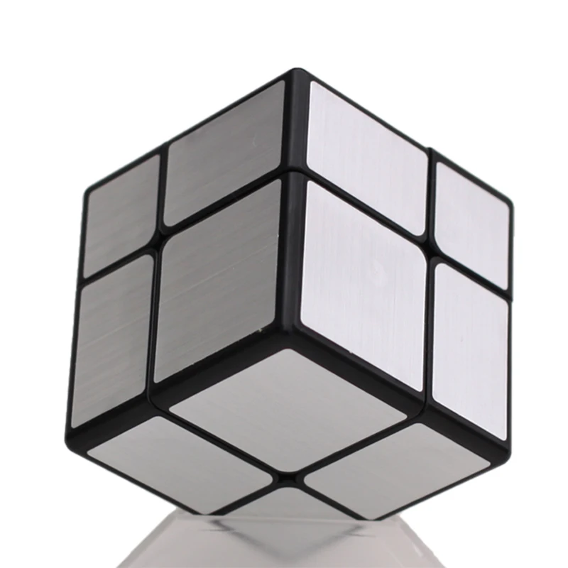 2X2 gold Qiyi 3x3 волшебный зеркальный куб головоломка 3x3x3 2x2 Серебристые золотистые наклейки кубики скорости профессиональные обучающие игрушки для детей подарок - Цвет: 2X2 gold
