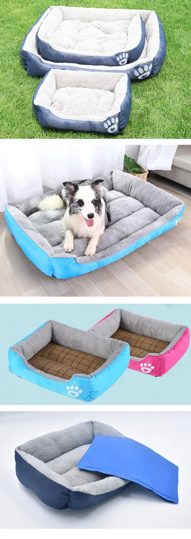 Собачья кровать для маленьких средних и больших собак домик для питомца, Конура, водонепроницаемая мягкая теплая домашняя кровать для кошек и собак, 11 цветов, S-3XL