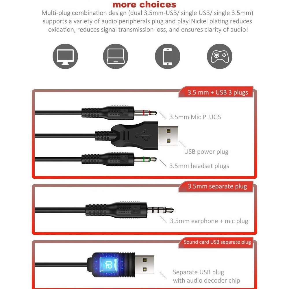 Q2 Noise reduction wired Gaming headphones Colorful lighting e sports for computer with microphone Eat chick headset bass