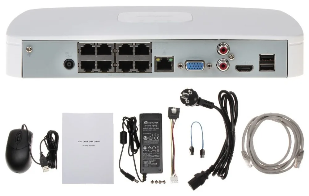 Dahua 4K NVR NVR4108-8P-4KS2/L 8CH with 8 POE NVR4116-8P-4KS2/L 16ch with 8PoE ports Lite Network Video Recorder best cctv camera