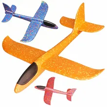 Epp пена ручной бросок самолет Открытый Запуск игры летающий самолет 48 см DYI детский подарок аэроплан интересные игрушки для детей
