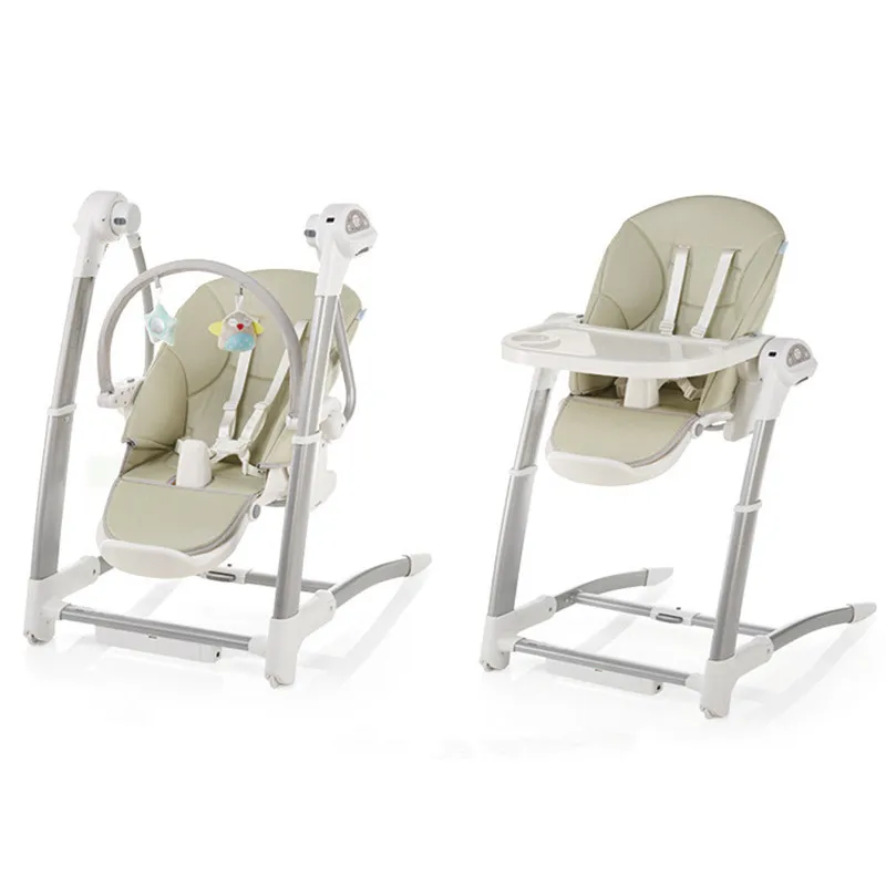 Складные детские качалки 2 в 1 для новорожденных, обеденный стул, многофункциональное электрическое детское кресло-качалка с пультом дистанционного управления