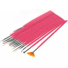 20 шт./компл. Pro Нейл-арт Дизайн Рисование Живопись расставить комплекс инструмента щетки акриловая ручка, ногти "сделай сам", кисти для маникюра гель