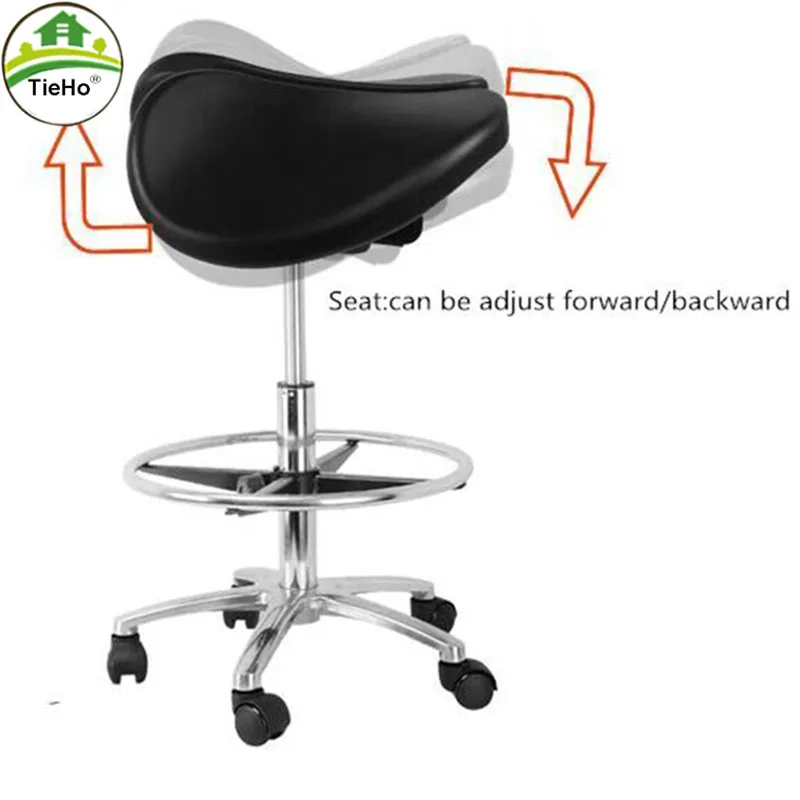Multi Adjust Ergonomic Saddle Chair Orthopedic Chair Posture Stool with Swivel Tilting Seat For Dental Salon Office