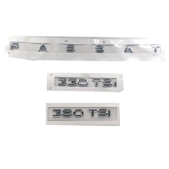 

New Silver Rear Trunk Boot Lid 3D Chrome Car Sticker Letter Decal Character Emblem For VW Passat 330TSI 380TSI16 -20 Car Styling