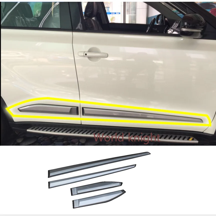 for vitara door bumper strip ABS Material prevent collisions decorate 2016 2017 2018 2019 2020 car Accessories | Автомобили и
