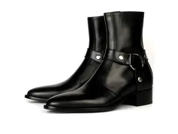 

Men PU Leather Fashion Shoes Low Heel Fringe Shoes Dress Shoes Brogue Shoes Spring Boots Vintage Classic Male Casual TV068