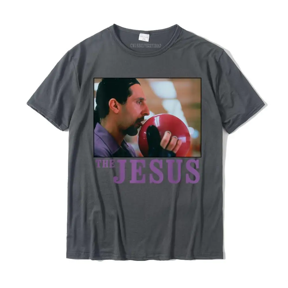 Normal Tops Tees Brand Round Collar Classic Short Sleeve 100% Cotton Men T Shirts Print Tops Shirts Drop Shipping The Big Lebowski Jesus Licking the Bowling Ball Graphic Tee__29399 carbon