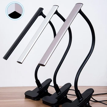 

LED Clip Type Reading Lamp LED Desk Lamp3 Color X3 Dimable Switch USB Chargeable Reading Eye-protect Table Lamp Night Light