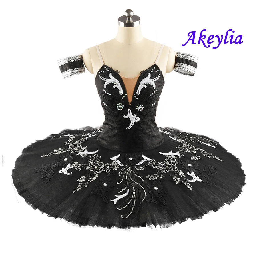 Classical Swan Lake Ballet Tutu professional handmade adult pancake tutus Black Swan performance Ballet Tutu Costume for Girls
