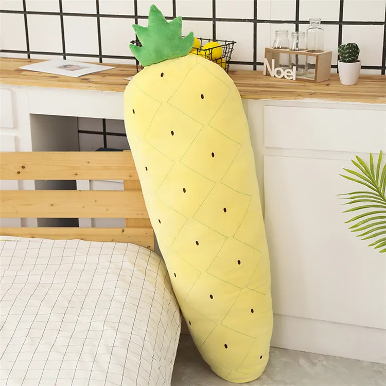 Мультяшная Подушка с фруктами для домашнего использования, длинная полоска, подушка для кровати, подушка для кровати, Подушка для сна, кукла, милый домашний бойфренд, большая спина, 50,70, 120 см - Цвет: pineapple