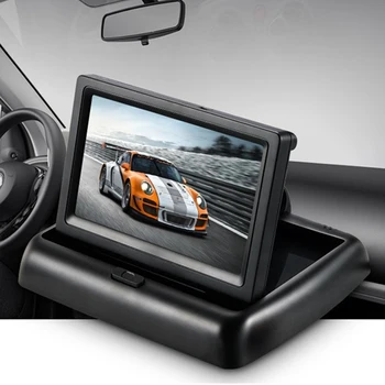 

4.3 Inch Car Monitor Practical High Definition Wireless Two Way Input Universal Foldable Professional TFT LCD Reverse Display