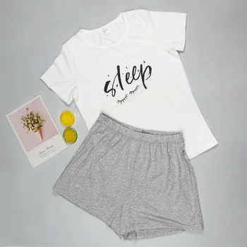 

Summer Short-Sleeved Shorts Sweet Cartoon Pajamas Casual Leisure Tops Two Piece Suit Women's Pajamas
