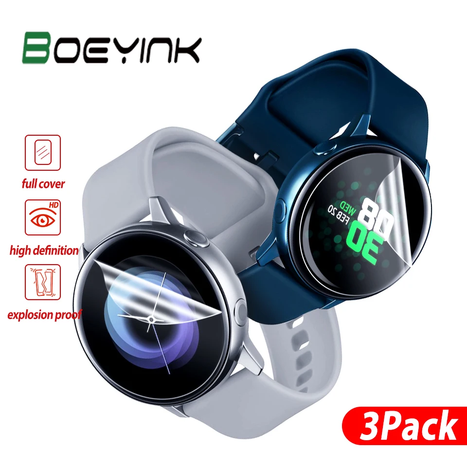 Ультратонкая Защитная пленка для Samsung Galaxy Watch Active 1 2 40 мм 44 м R500 3D с закругленными