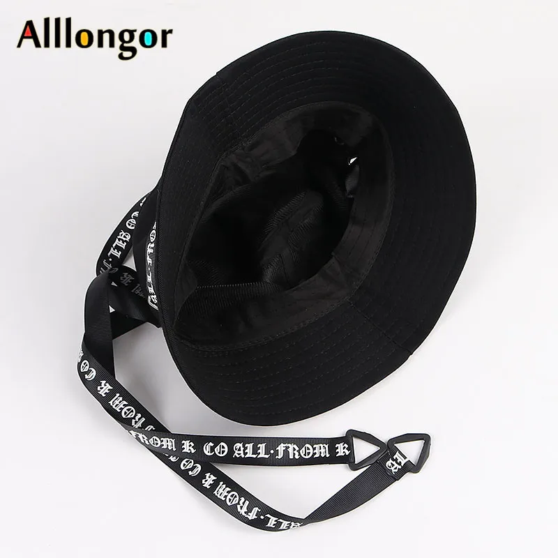 Fashion 2020 Summer Unisex Black White Bucket Hat Women Men Panama Letter Print Bob Femme fishing fisherman hat Cap Hip Hop