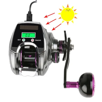 

Solar Powered Fishing Reel Rechargeable Digital Display High Quality Baitcasting Reel Professional Spinning Fishing Reel