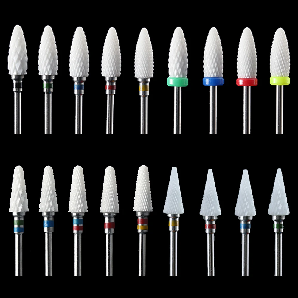 De cerámica cortador de uñas taladro mm broca para fresa para manicura de Burr poco cutícula eliminar archivos de uñas de Gel polaco herramientas