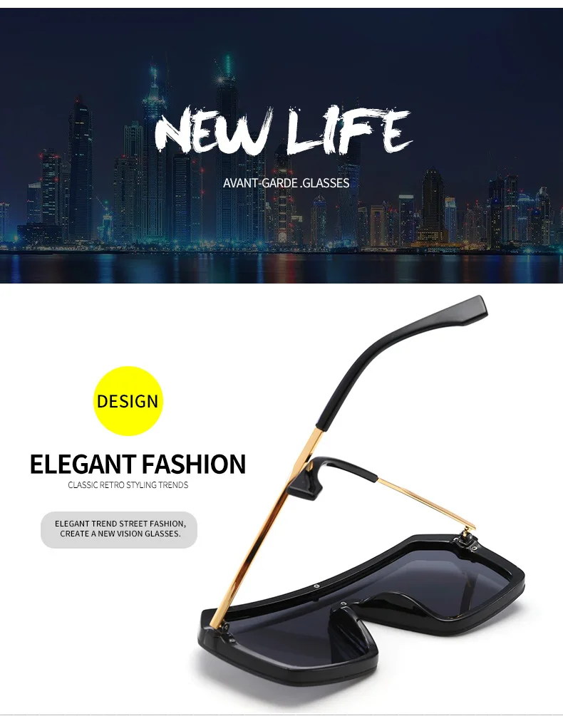 New F Letter Sunglasses Women Vintage Oversized Gradient Sun Glasses Shades Female Luxury Designer UV400 Sunglass